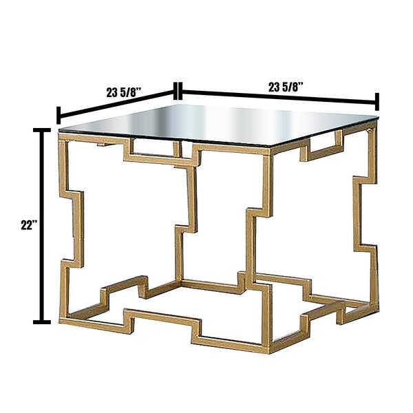 William's Home Furnishing Josephine Gold End Table