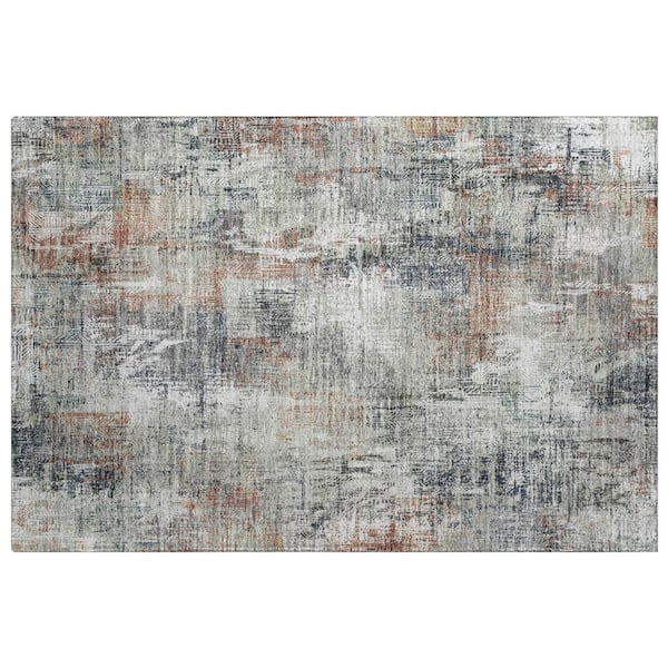 Dream Shag Premium Machine Washable Abstract ADS725 Taupe 3 ft. x 4 ft. Area Rug