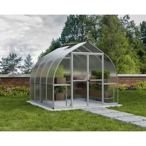 Bella 8 ft. x 8 ft. Silver/Diffused DIY Greenhouse Kit