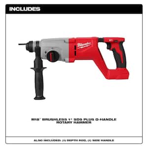 M18 18V Lithium-Ion Brushless Cordless 1 in. SDS-Plus D-Handle Rotary Hammer w/Rocket Tower Light & (2) 6.0Ah Batteries