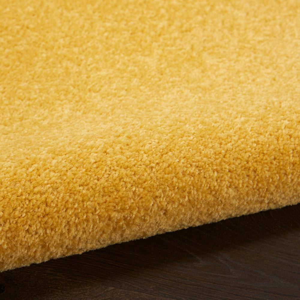 Yellow 4' x 6' Solid Synthetic Indoor/Outdoor Rug