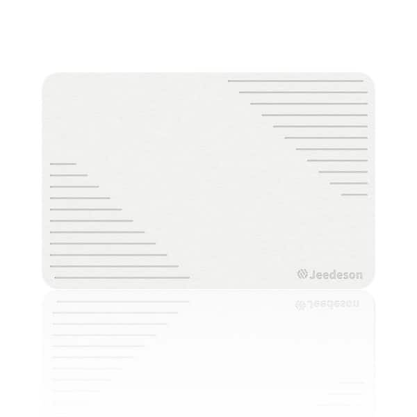 Stone Bath Mat Diatomaceous Earth Shower Mat Non-Slip Mat Quick-Drying Easy to Clean(15.35 in. x 23.62 in., White)