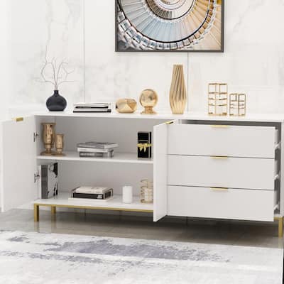 Nathan James Jasper 31 in. Warm Pine Modern Wood Sideboard Accent Storage  Cabinet with Doors, for Kitchen, Living or Dining Room 71801 - The Home  Depot