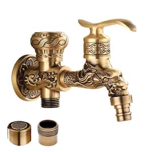 G 1/2 in. Male Thread Dragon Shape Oil Rubbed Two-Handle One Hole Bathroom Sink Mixer Tap Faucet Deck Mount Lavatory