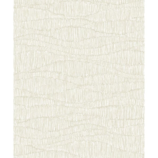 57.5 sq. ft. Sand Tatiana Waves Unpasted Non-Woven Paper Wallpaper Roll
