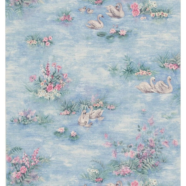 Brewster 8 in. W x 10 in. H Swan Wallpaper Sample