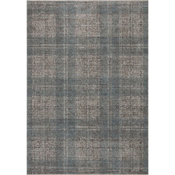 Angela Rose Ember 9 ft. 6 in. x 13 ft. 1 in. Denim / Charcoal Contemporary Area Rug