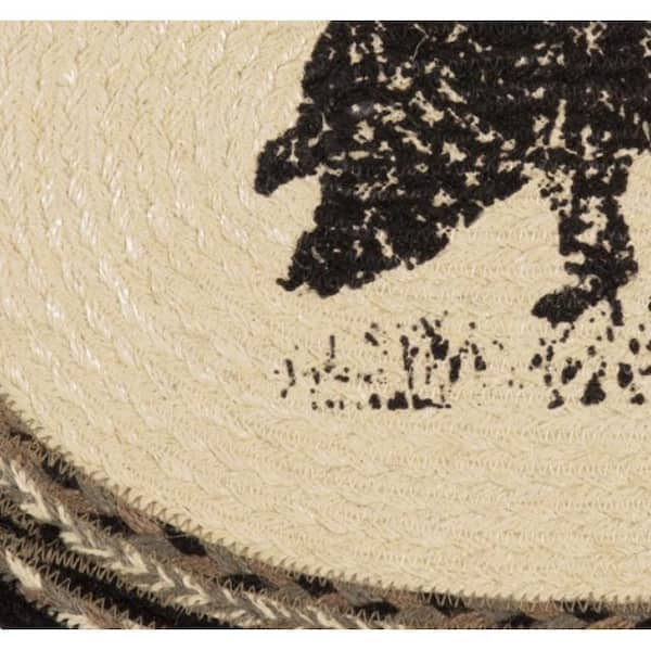 VHC Brands - 20 x 30 Oval Braided Rug - Sawyer Mill Poultry Print