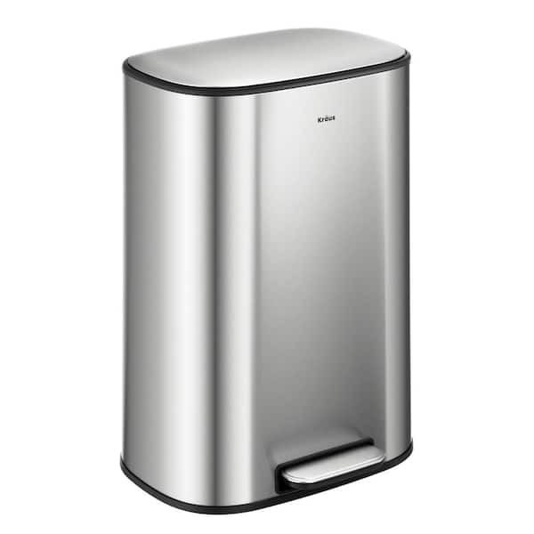 Wasteguard 13.2 Gal. Spot-Free Stainless Steel Household Trash Can
