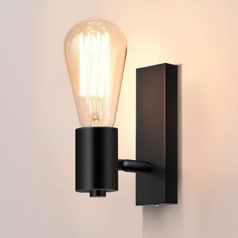 2.76 in. 1-Light Matte Black Vintage Industrial Bulb Wall Sconce for Bathroom Stair Bedroom price history on PriceWatchPro