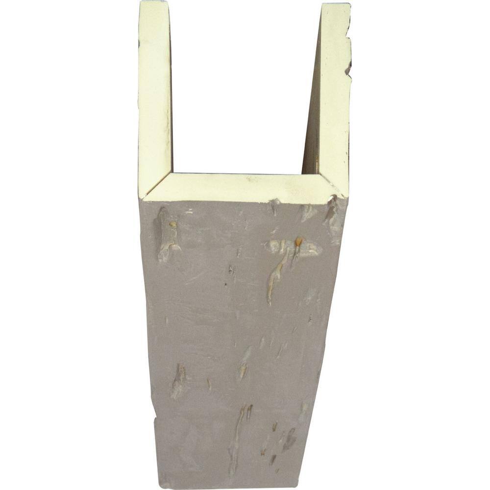 White Washed Faux Wood U-Beam, 8ft x 10in x 8in