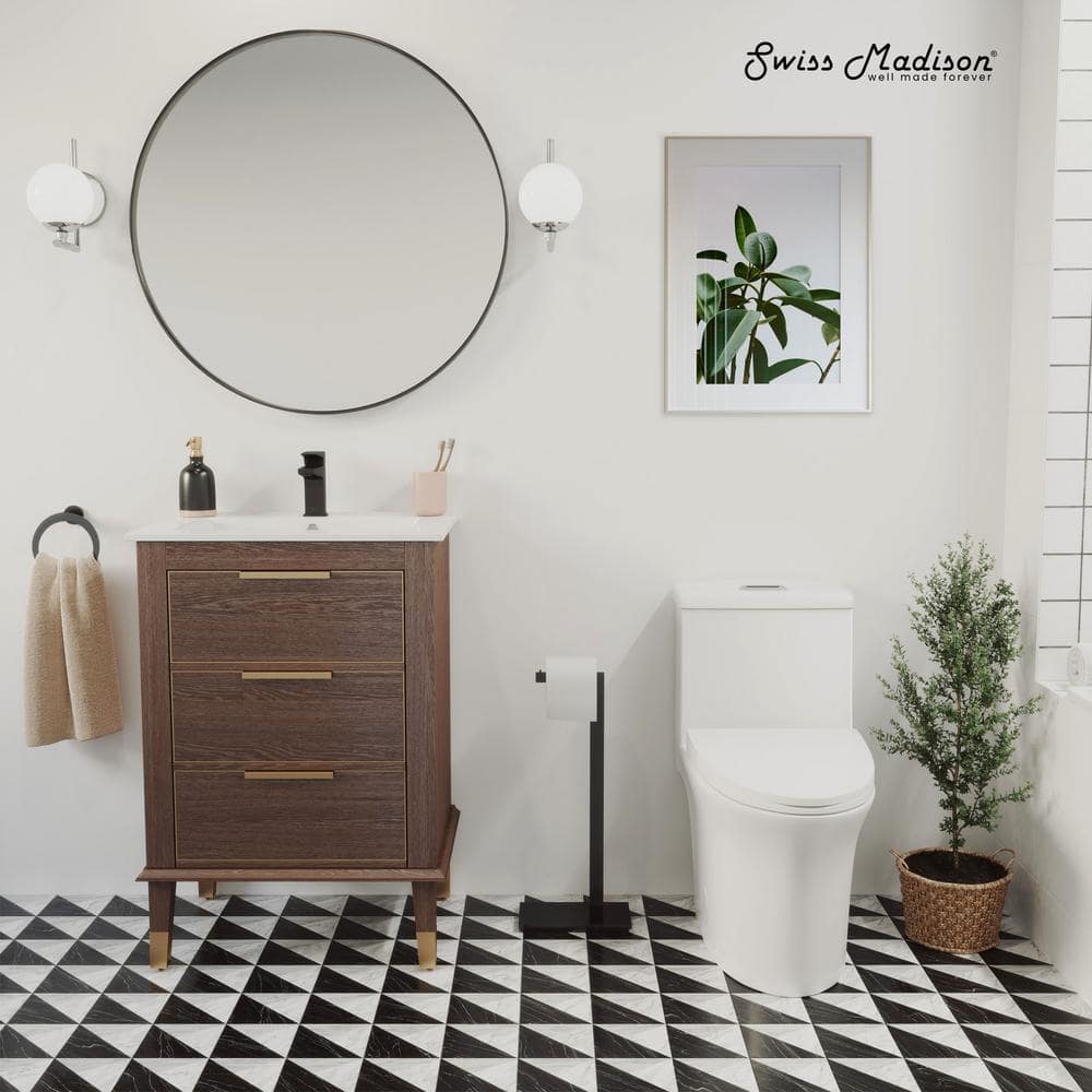 Hugo White Ceramic Elongated Dual Flush Toilet