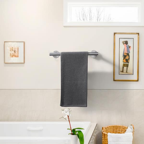 12 in. Wall Mounted Single Towel Bar Bath Hardware Accessory in Brushed Nickel