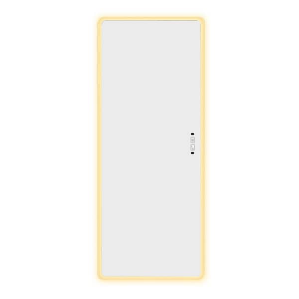 Whatseaso 21.70 in. W x 65.00 in. H Full Length Large Rectangular Frameless LED Wall Mounted Bathroom Vanity Mirror in Silver