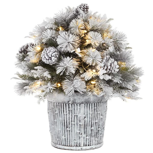 National Tree Company 22 in. Snowy Chiwaw Basin Artificial Christmas Tree with LED Lights