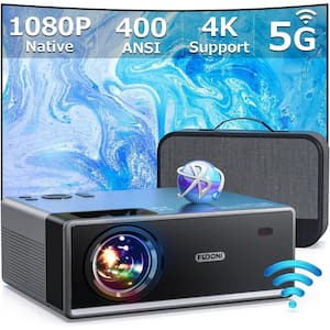 1920 x 1080 4K FULL HD Projector with 15000 Lumens with 5G WiFi, Bluetooth and Max 300" Display Zoom Function