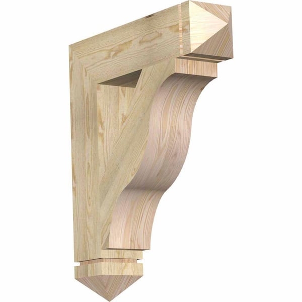 Ekena Millwork 6 in. x 32 in. x 28 in. Douglas Fir Funston Arts and Crafts Rough Sawn Bracket