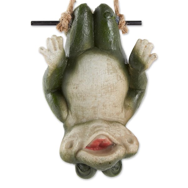 Zingz & Thingz 3.25 in. x 3 in. x 30.25 in. Frolicking Frogs Hanging  Decoration 4506008V - The Home Depot