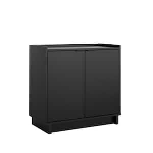 Simply Modern Black 30 in. H x 30.75 in. W x 16 in. D 2 Door Accent Storage Cabinet with Adjustable Shelf