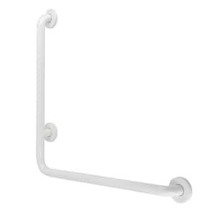24 in. x 24 in. L-Shaped Grab Bar Right Hand in White