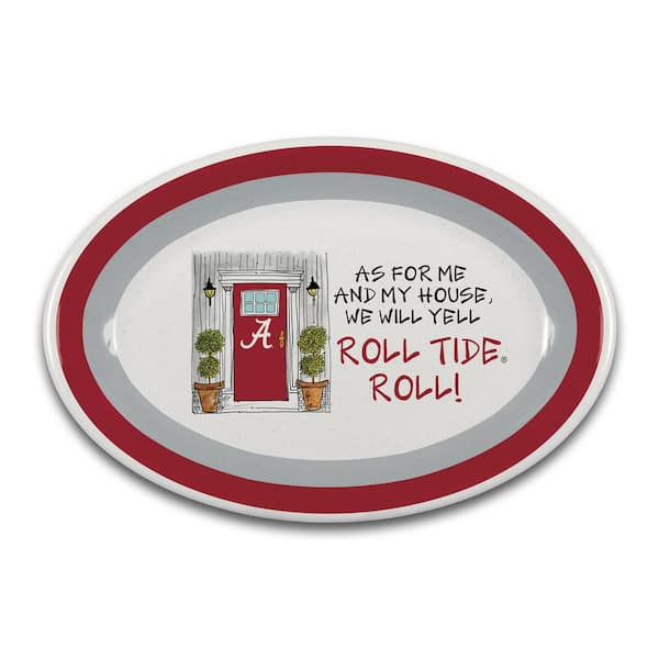 Magnolia Lane Alabama As for Me 18 in. Assorted Colors Oval Melamine Platter