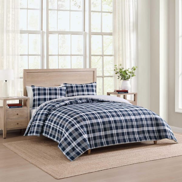 Tommy Hilfiger Dream Madras 3-Piece White/Blue/Red Cotton Full