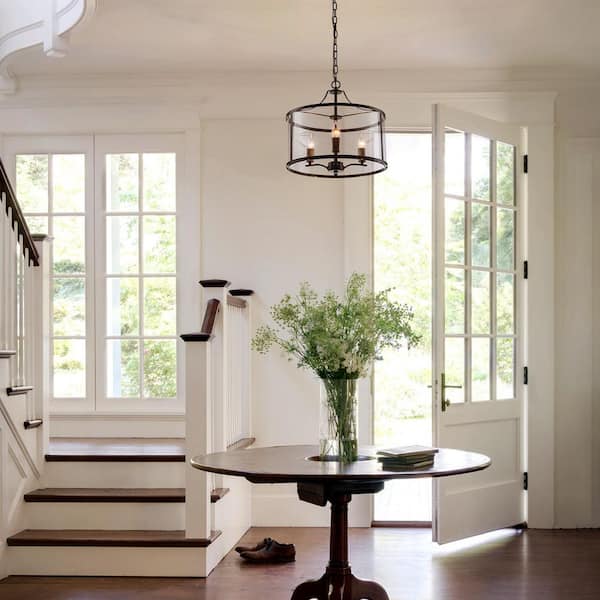 ZYZWMB 15.7 in. 3-Light Matte Black Modern Farmhouse Adjustable