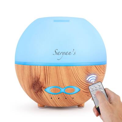 400 ml Light Wood Grain 7 Color LED Options Humidifier with Remote Control