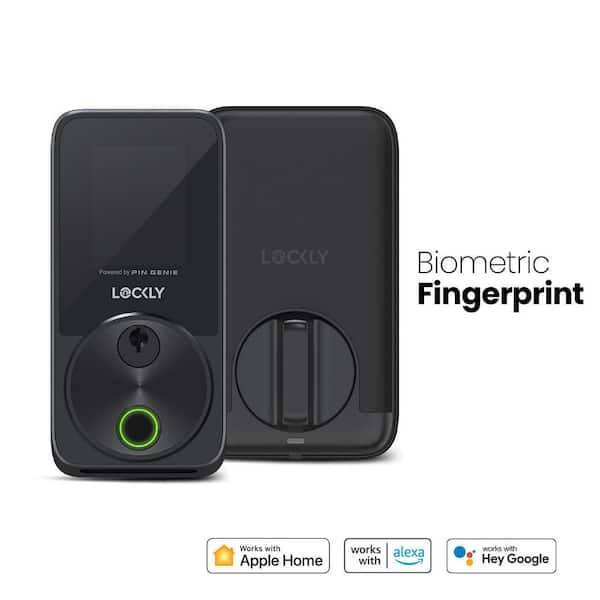 Secure Pro Zeno Series Matte Black Deadbolt WiFi Smart Lock, Apple Home Key, Fingerprint, Keypad, Siri/Alexa/Google