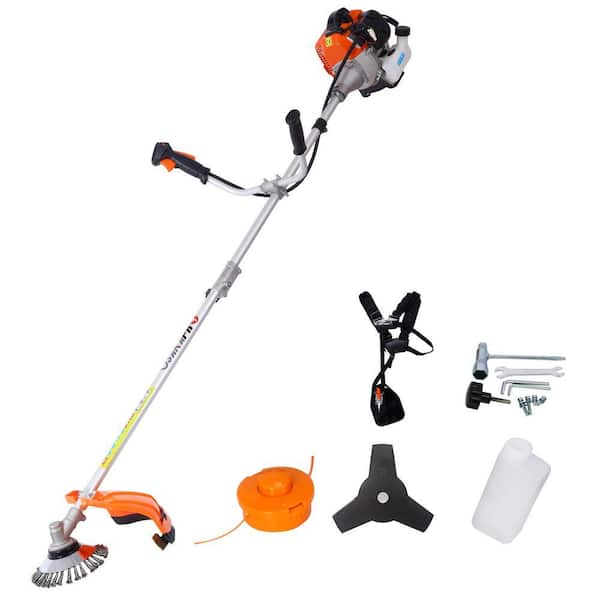 Orange 52cc Weed Wacker Gas Powered, 3 in 1 Multifunction, String Trimmer, 8 inch Weed Wacker Attachments Heads