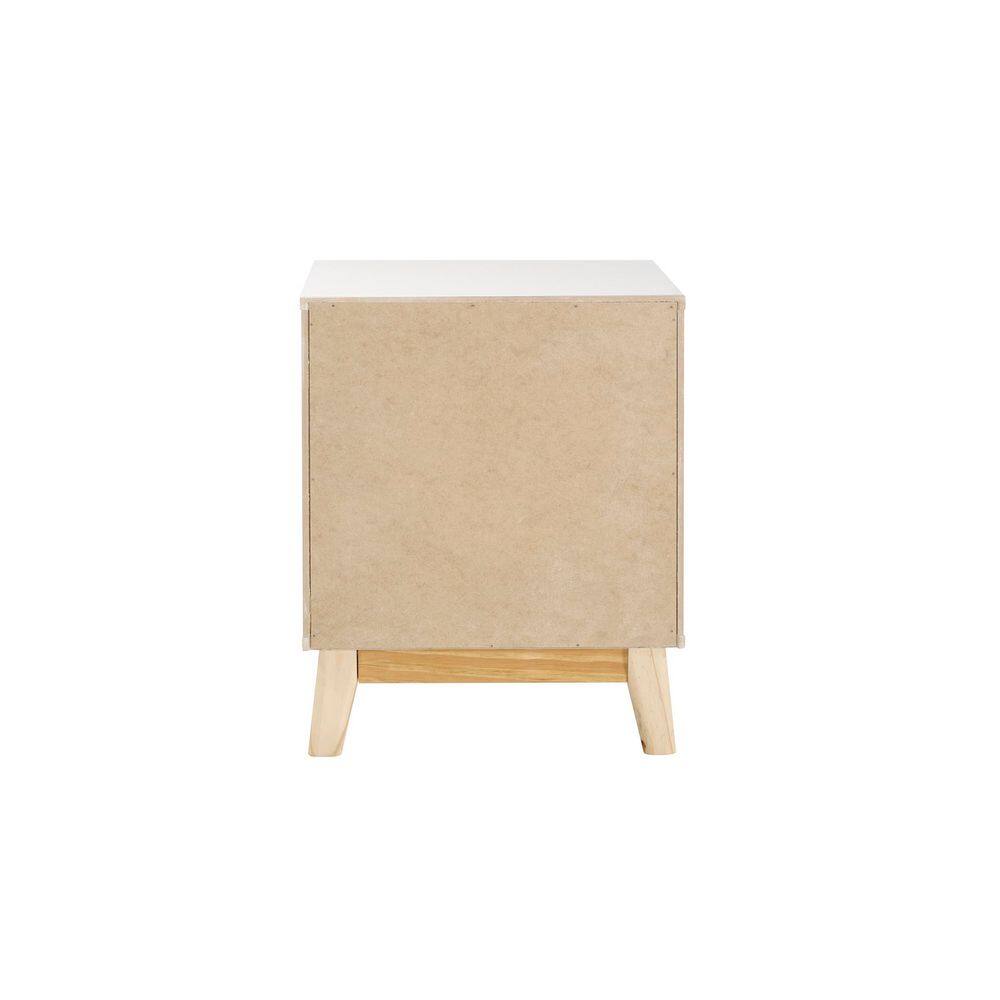 Mid-Century Modern Two-Tone 1-Drawer Nightstand