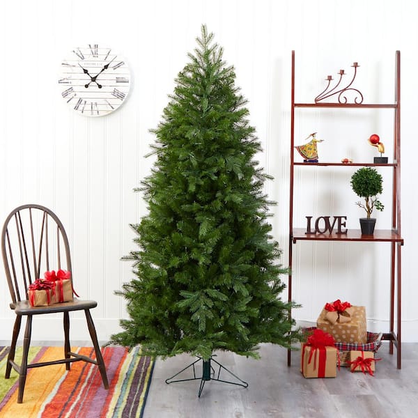 6ft White Christmas Tree Traditional Artificial Large Xmas Decor Pine 400  Tips