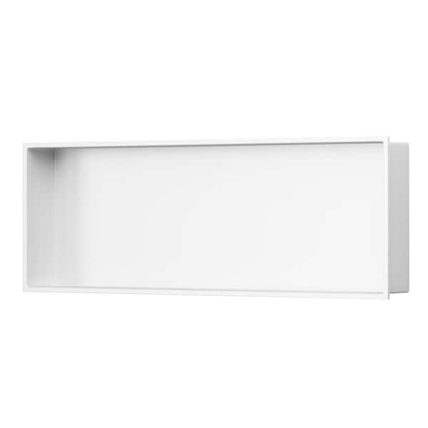 30 in. W x 12 in. H x 4 in. D Bathroom Shower Niche Standard Niche Over Mount Installation in White