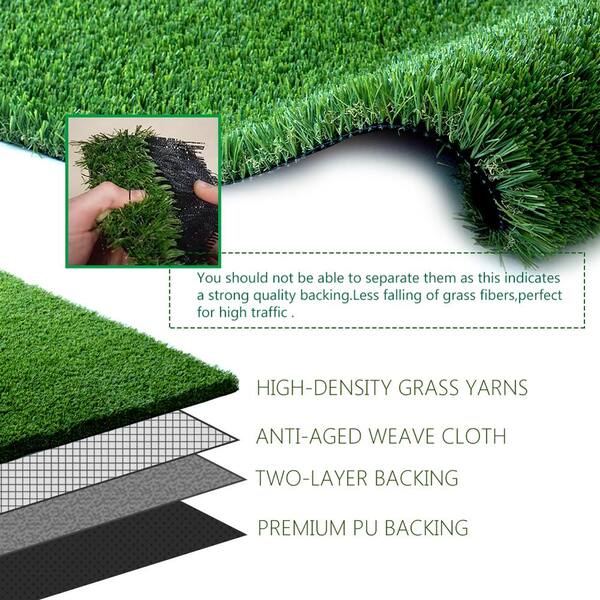 Nance Carpet and Rug Premium Turf Rug 7 ft. x 10 ft. Green Artificial Grass  Rug 21410 - The Home Depot