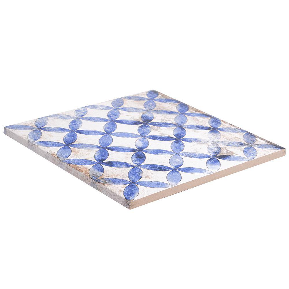 Gorham 8x8 Blue Matte Porcelain Encaustic Tile