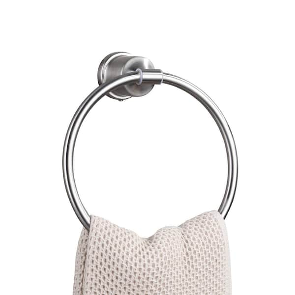 ALEASHA Wall Mounted Towel Ring in Brushed Nickel