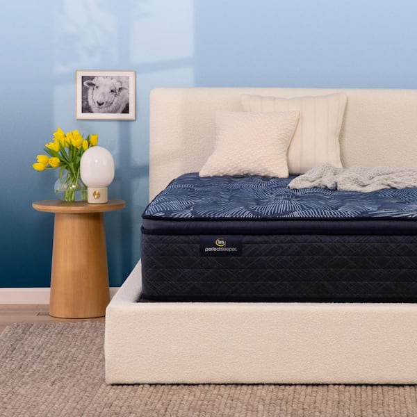 Perfect Sleeper Oasis Sleep Full Medium Pillow Top 14.5 in. Mattress Set with 9 in. Foundation