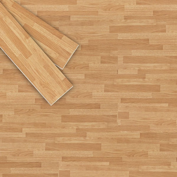 30 Tiles 12 MIL 6 in. x 36 in. x 1. 8mm Peel and Stick Vinyl Tile Flooring, Water Resistant, Light Oak (45 sq. ft.)