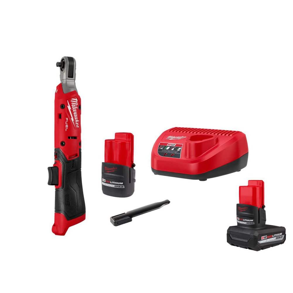 M12 FUEL 12V Lithium-Ion Compact 1/4 in. Cordless Ratchet Kit with Battery, Charger, Bag, & 5. 0Ah Battery price history on PriceWatchPro