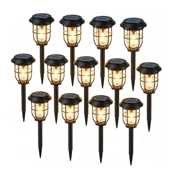 8 Pack Solar Pathway Lights with Motion Sensor,Garden Stake