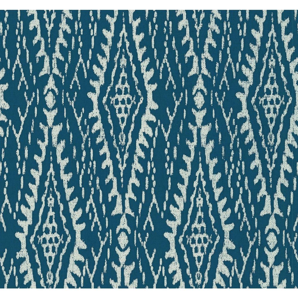 Rousseau Paperweave Indigo Blue Wallpaper