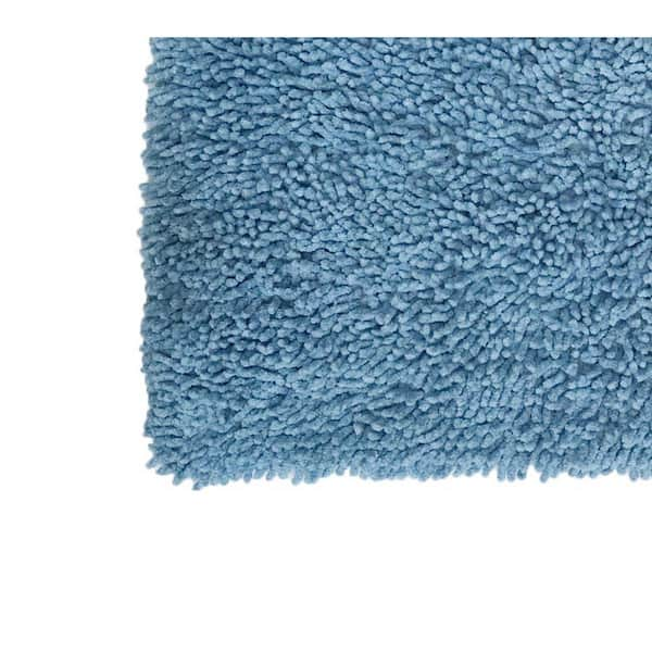 HOME WEAVERS INC Modesto Collection Blue Cotton 2 Piece Bath Rug Set  BMO2PC1721BLUE - The Home Depot