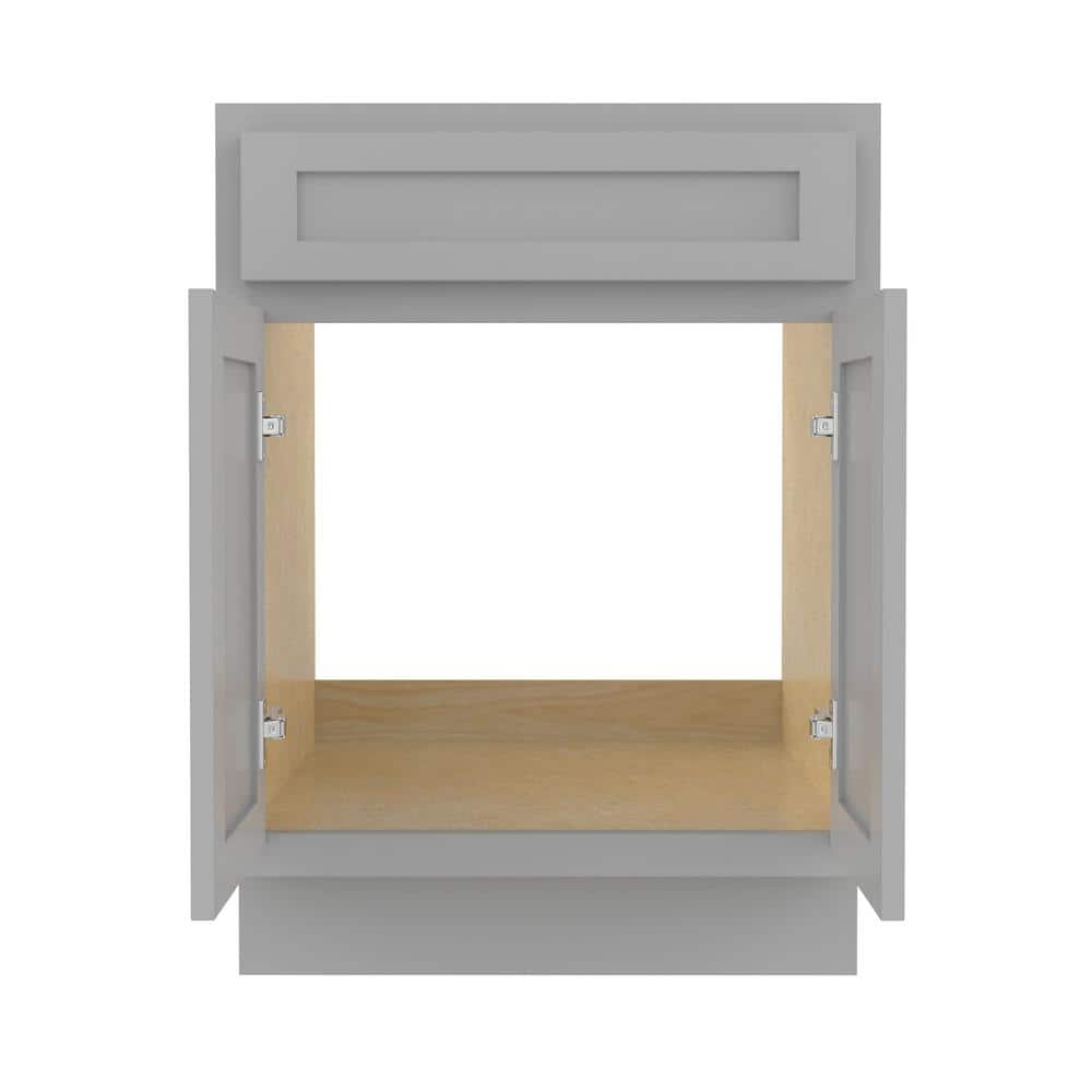 Gray 24" Freestanding Shaker-Style Vanity Cabinet