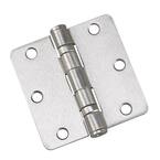 3-1/2 in. x 3-1/2 in. Brushed Nickel Full Mortise Ball Bearing Butt Hinge with Removable Pin (2-Pack)