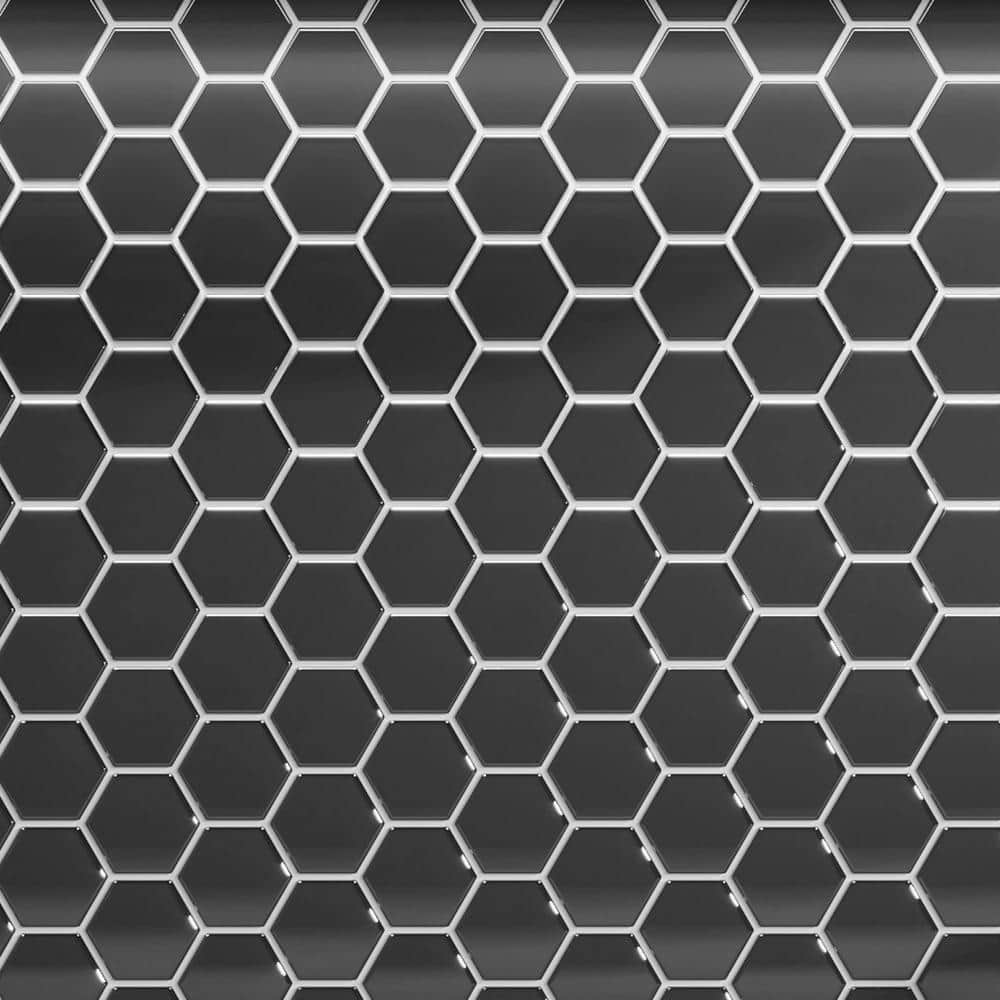3 in. Beehive 5 in. x 6 in. Hexagon Carbon Gloss Glass Mesh-Mounted Mosaic Tile Sample price history on PriceWatchPro