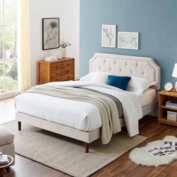 Sanders upholstered platform deals bed