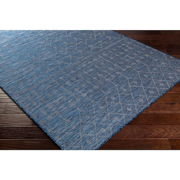 Laylani Blue 3 ft. x 7 ft. Indoor/Outdoor Area Rug