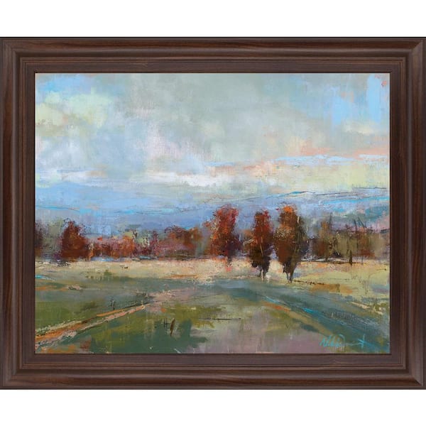 Classy Art "River Run" By Louis Bourne Framed Print Abstract Wall Art 28 in. x 34 in.