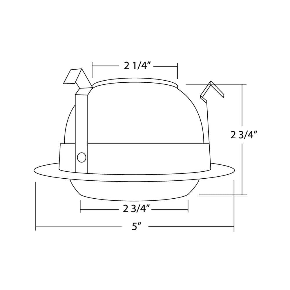 4'' White Adjustable Recessed Eyeball Trim