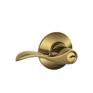 Accent Antique Brass Keyed Entry Door Handle